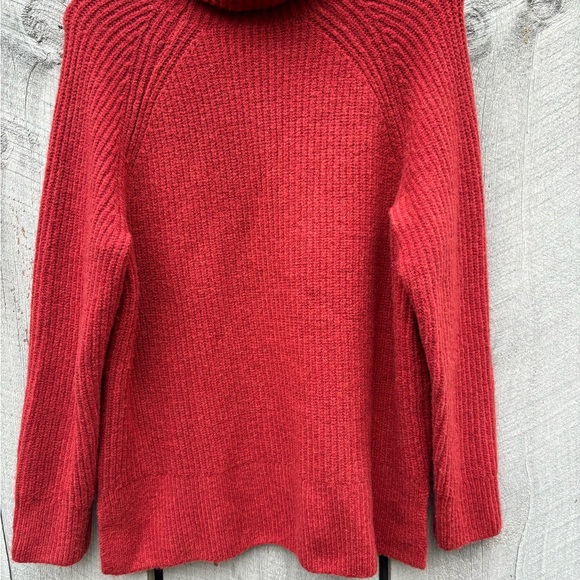 Madewell Bulky Burnt Orange Turtleneck Sweater XL - Picture 7 of 10
